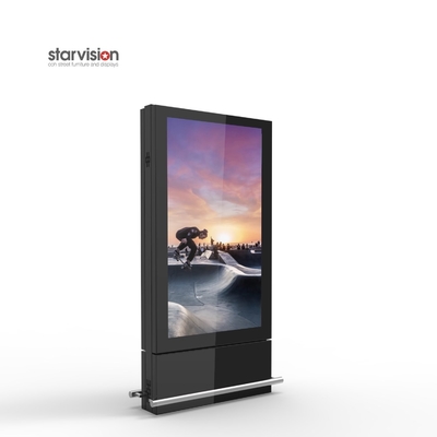 75 Inch Standing 3000nits Direct Sunlight Readable LCD Display Digital Signage Exterior