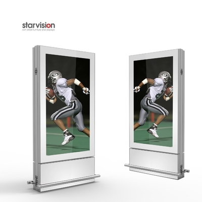 4K 75inch Aluminum Enclosure Floor Stand or Wall Mount Outdoor Digital Signage