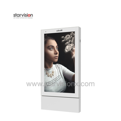 75 Inch Outdoor Floor Stand Industrial Grade 24/7 Usage LCD Digital Advertising Screen