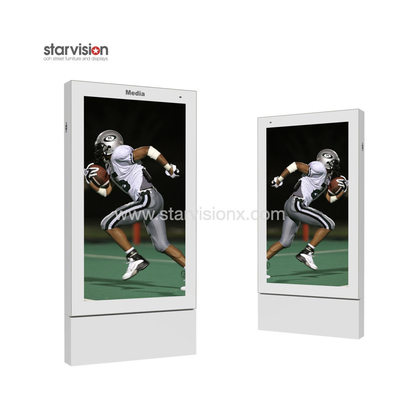 4K Digital Signage Displays Aluminum Enclosure Floor Stand LCD Advertising Kiosk
