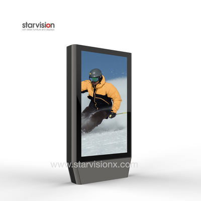 Outdoor 65inch Free Standing LCD Display High Brightness For Public Spaces