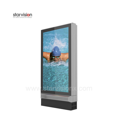 LCD Outdoor Digital Signage Display 3000nits With AR Coating Tempered Glass For Street