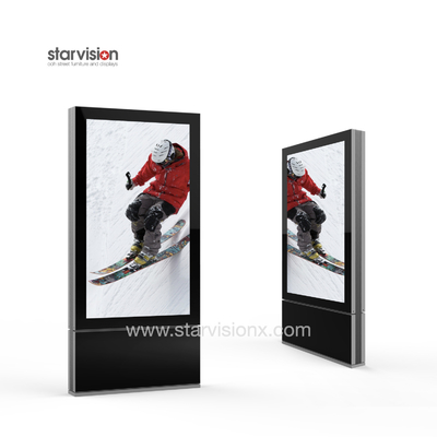 75 Inch Indoor Lcd Mupis Free Standing Aluminum Profile For Airport