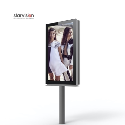 LED Illuminated 6posters / side Double Sided Lightbox Scrolling Advertising Board