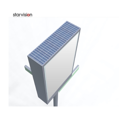 Aluminum Profile 100w Street Light Box / Scroller Display Board With Solar Energy