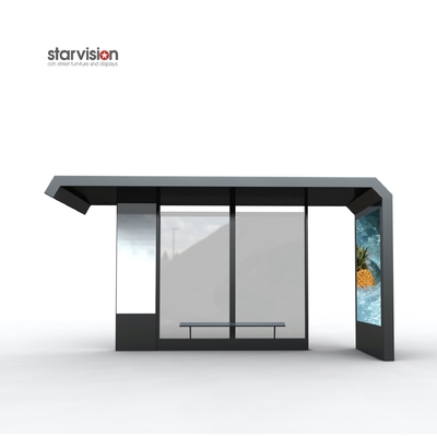 Easy Installation Smart Bus Shelter Integrate Advertising For Urban City Light