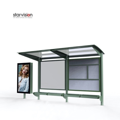 Corrosion Resistant SMD LED Metal Bus Stop With Double Sided Scrolling