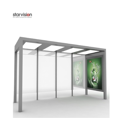Urban City CE Certified Digital Bus Stop Advertising / Solar Powered Bus Stop