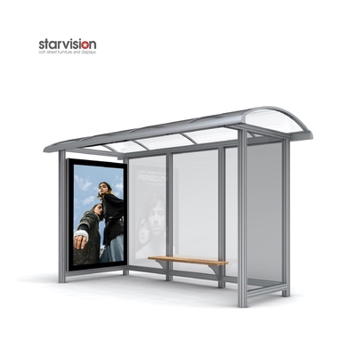 3 years Warranty Advertising Smart Bus Shelter With P.391 Lcd Screen