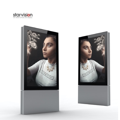 Stainless Steel TFT 500-700 nits Lcd Advertising Equipment With LED Backlit