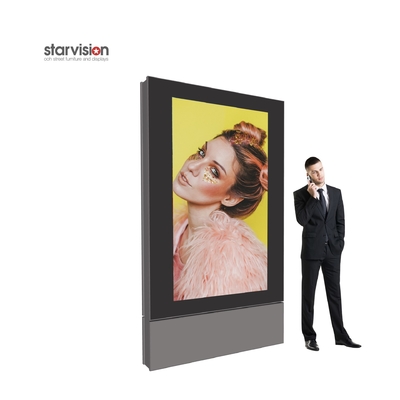 Anti Vandal 75 Inch Outdoor Totem Kiosk 2500nits Double Sided Digital Signage