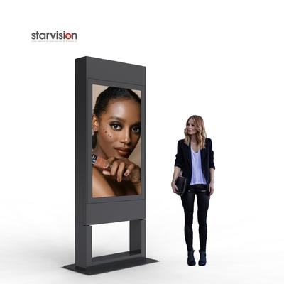 400W IP56 Free Standing Digital Signage 65" 2500nits For Street