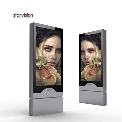 3840x2160 Floor Stand Digital Signage Advertising Kiosk 55 Inch RAL