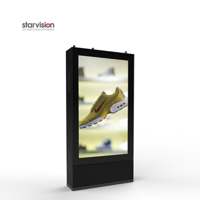 Galvanize Steel 4K Ultra HD Outdoor Digital Totem Advertising LCD Display For Street