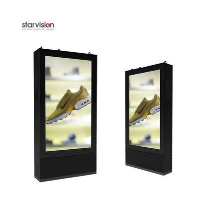Galvanize Steel 4K Ultra HD Outdoor Digital Totem Advertising LCD Display For Street