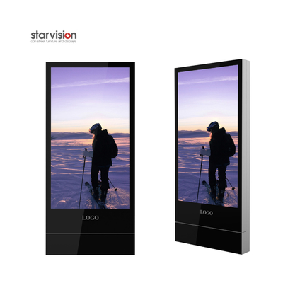 Floor Standing 500nits 65 Inch Advertising Indoor Digital Signage For Airport