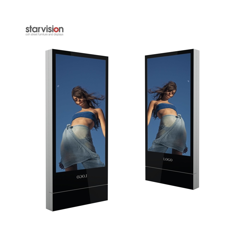Transit Station 700nits Floor Stand Digital Signage 0.63mm Indoor Digital Advertising