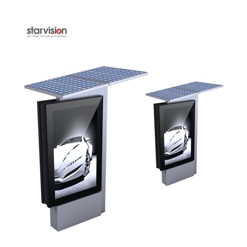 1 Years Warranty 80W Solar Powered Led Display Floor Standing Light Box
